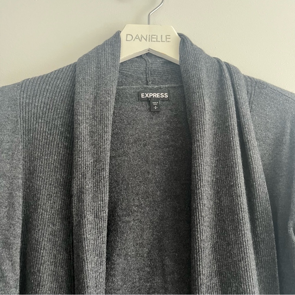 EXPRESS Ribbed Open Cardigan - Picture 3 of 6